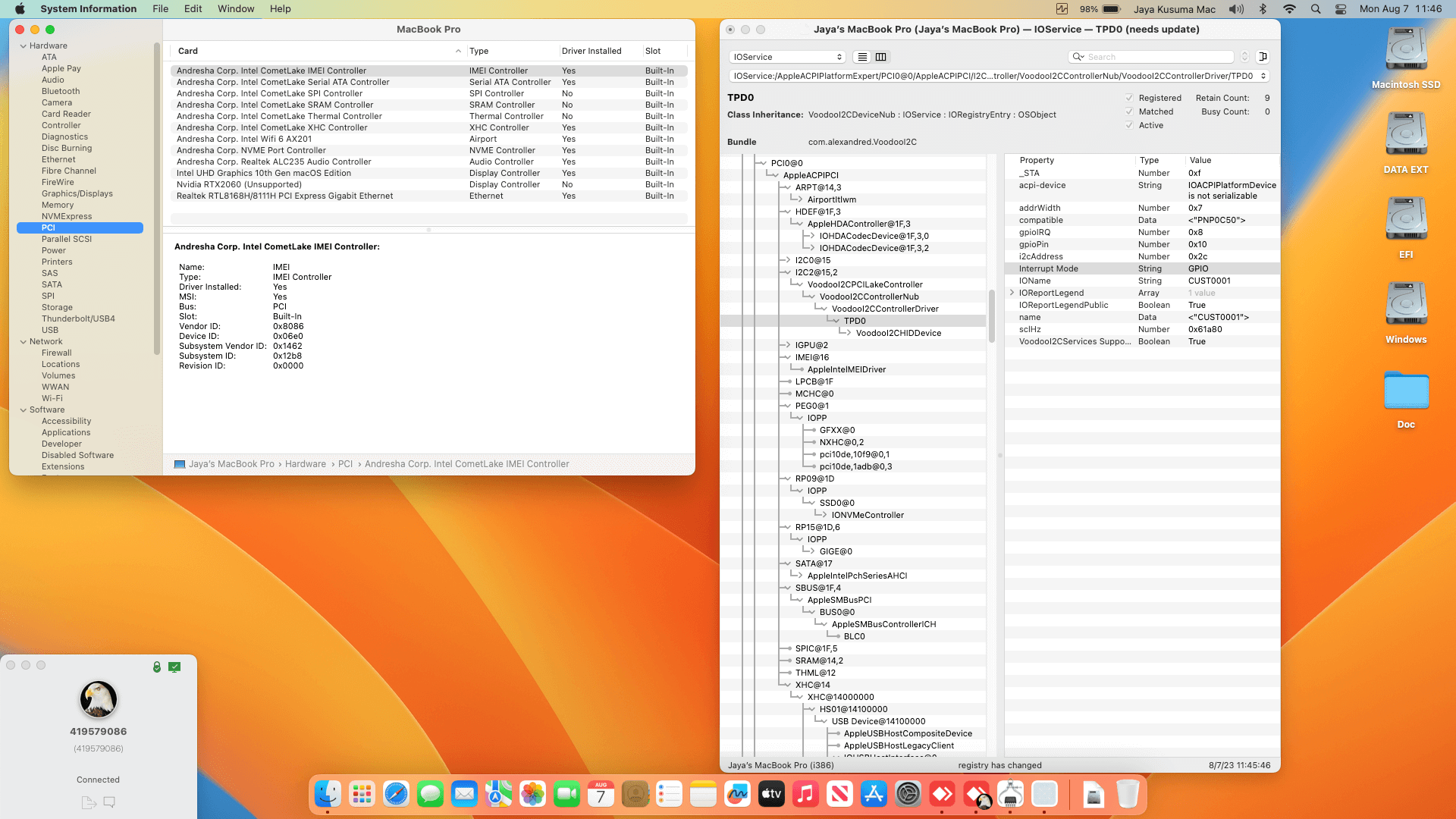 MSI Gaming GL65 Leopard 10SEK 423ID [CometLake   Intel UHD 630 + I2C]   OpenCore 1